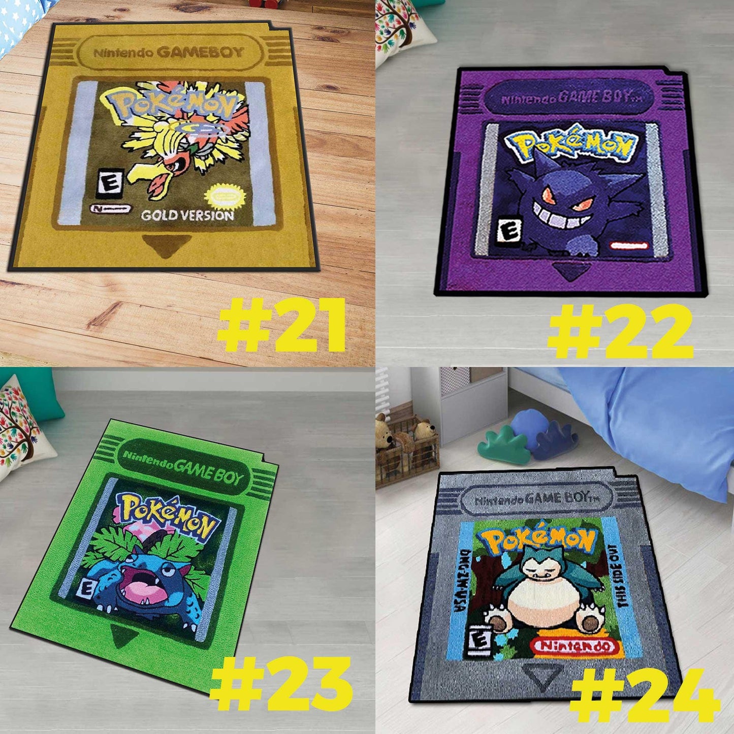 Sylveon rug, Eevee rug,Umbreon rug,Eevee Evolution rug,Eevee All Forms Evolution Rug ,Retro Game Rug, Game Rug,  Game Room Decor, Custom rug