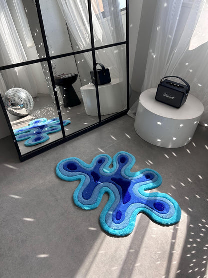 Handmade Tufted Abstract Rug: Custom Art Decor