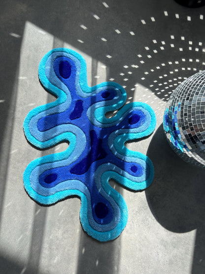 Handmade Tufted Abstract Rug: Custom Art Decor