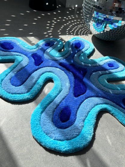 Handmade Tufted Abstract Rug: Custom Art Decor