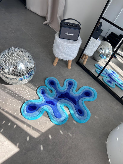 Handmade Tufted Abstract Rug: Custom Art Decor