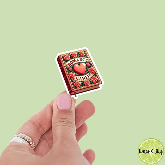 Romance Girlie Book Vinyl Sticker | Bookish Stickers | Kindle Stickers | Water Bottle Stickers | Trendy | Romance Tropes | Book Lover