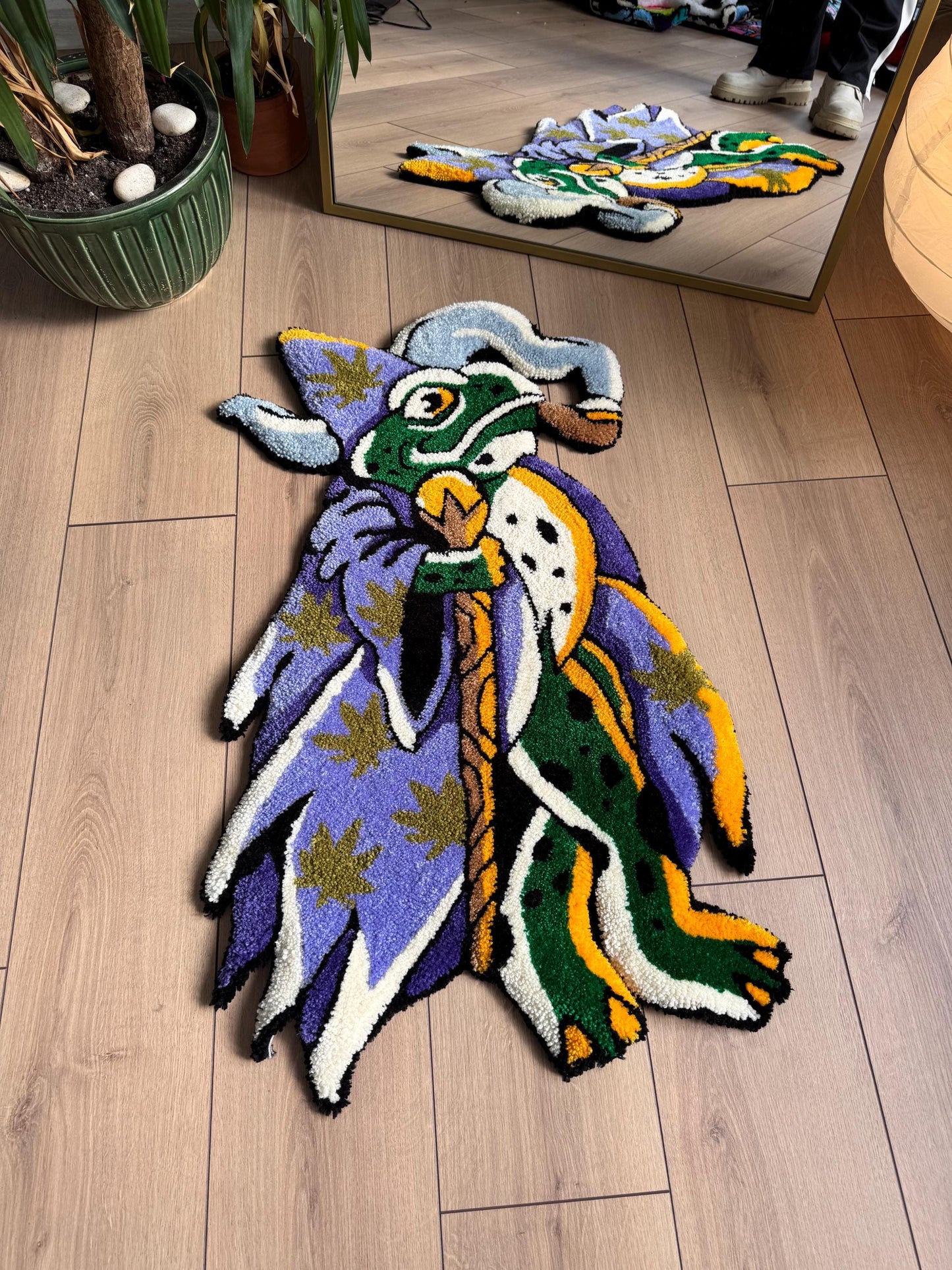 Frog Prince Rug - Unique Fantasy Design, Handmade Carpet for Your Magical Space