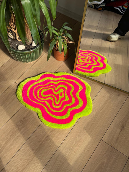 Illusion Rug - Mind-Bending Optical Illusion Carpet, Handmade Abstract Home Decor