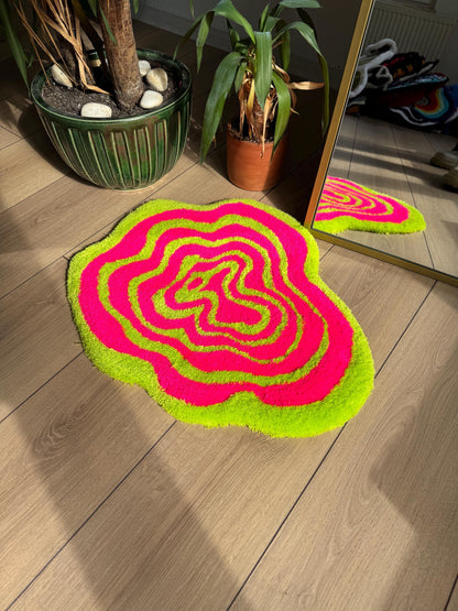 Illusion Rug - Mind-Bending Optical Illusion Carpet, Handmade Abstract Home Decor