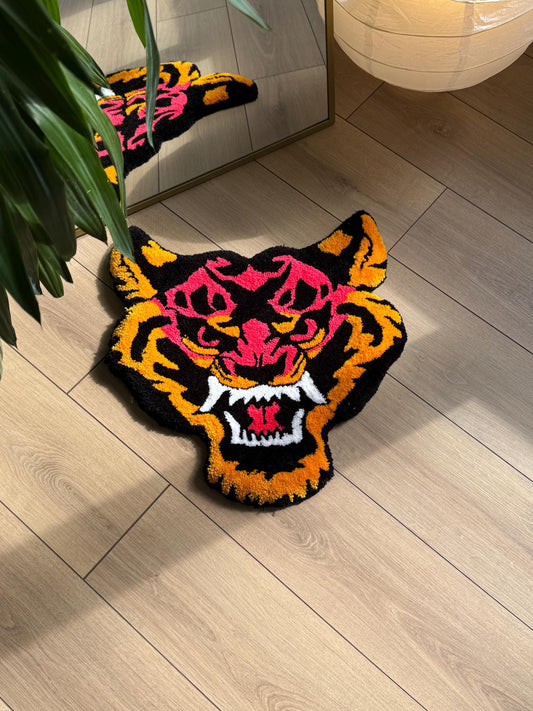 Handmade Tufted Rug, Tiger Fluffy Tufted Rug