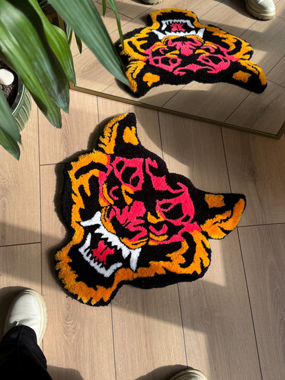 Handmade Tufted Rug, Tiger Fluffy Tufted Rug