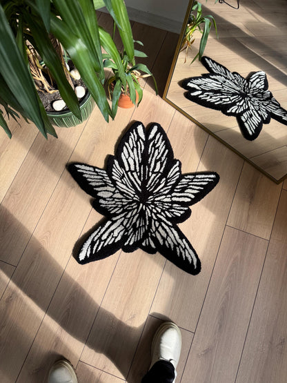 Six Wings Butterfly Fluffy Handmade Tufted Rug