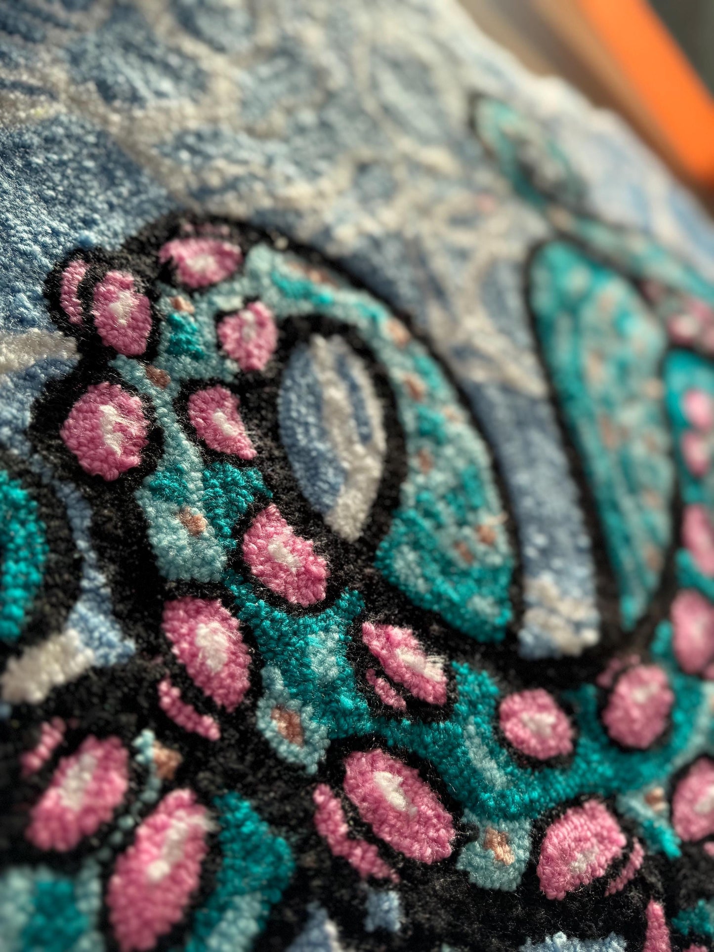 Handmade Octopus Rug - Colorful Tufted Wall Hanging - Vibrant Nautical Decor