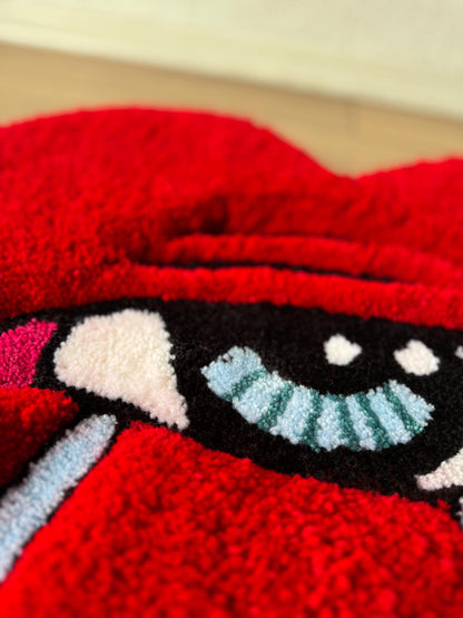 Crying Heart 3D Tufted Rug , Handmade Tufting Rug, Fluffy Rugs
