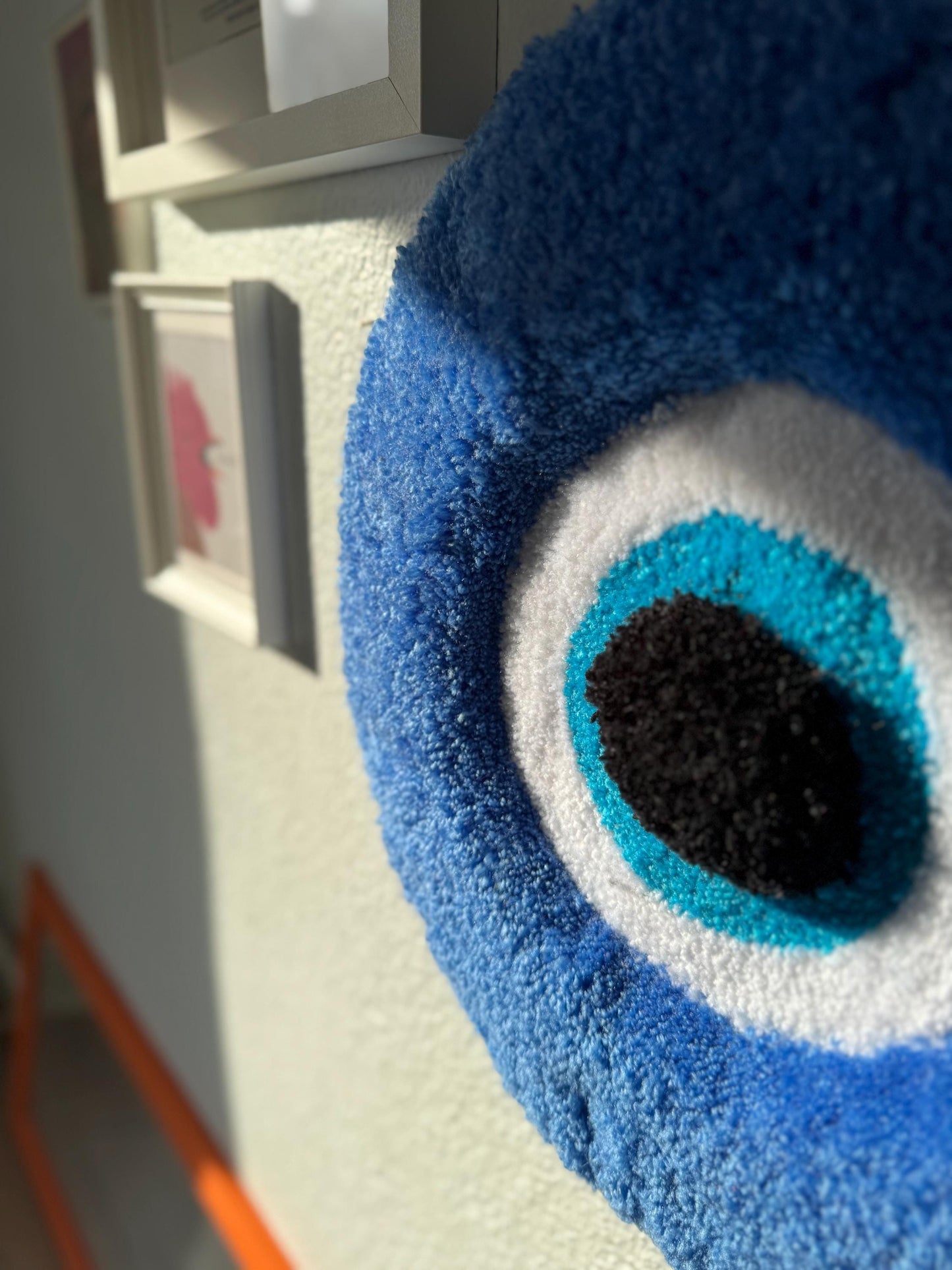 Devil Eye 3D Fluffy Tufted Rug, Wall Hangings, Wall Rug, Tufted Wall Rug, Tufted Wall Art