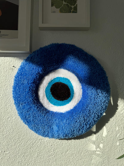 Devil Eye 3D Fluffy Tufted Rug, Wall Hangings, Wall Rug, Tufted Wall Rug, Tufted Wall Art