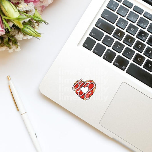 Pink and Red Heart Shaped Donut Sticker | Valentine’s Day Sticker | Valentine Sticker | Kindle Stickers | Vinyl Sticker | Laptop |