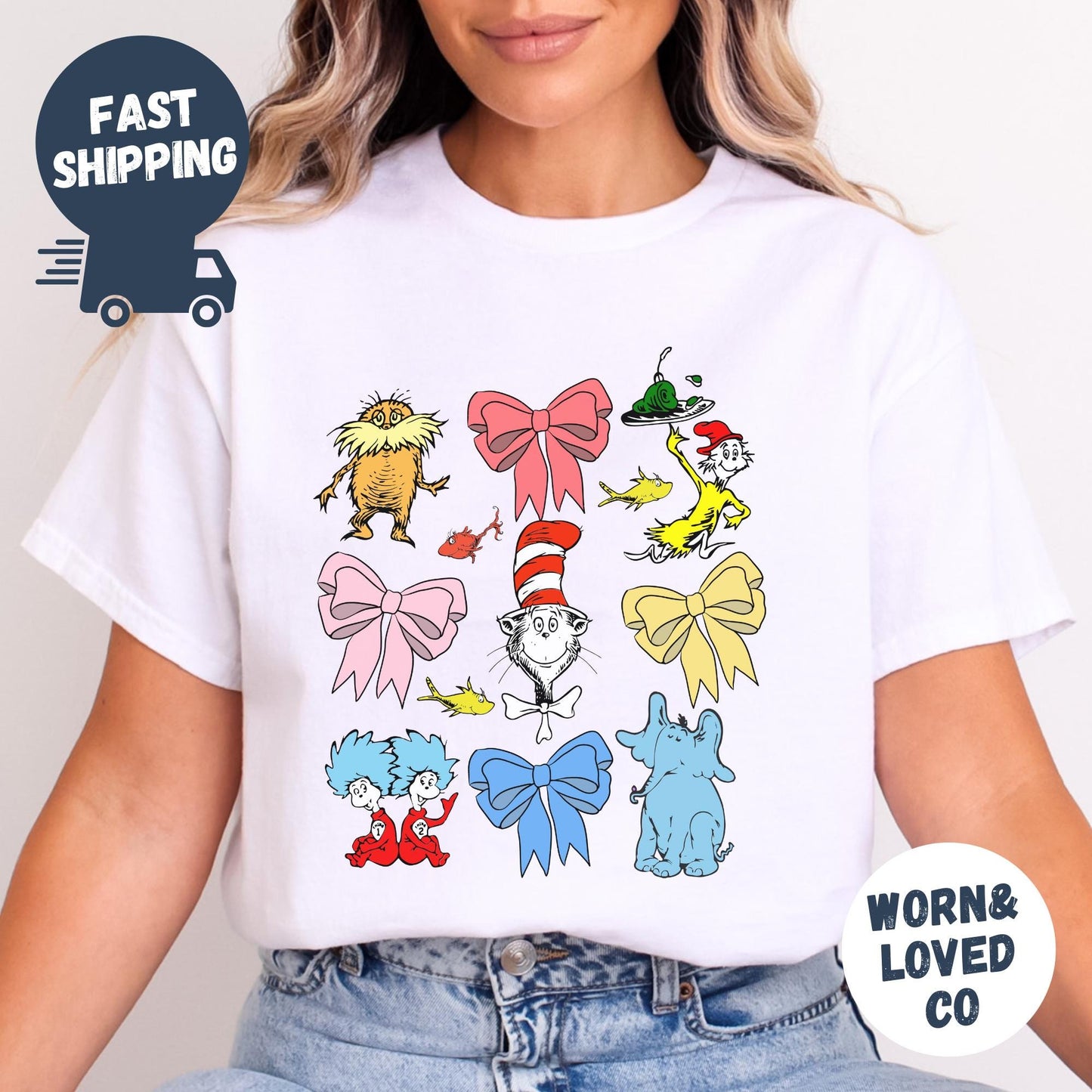 Oh The Places You'll Go When You Read Dr. Seuss Sweatshirt, Gift For Teacher, Girl's Reading Day Outfit, Dr Seuss Birthday Party Tee