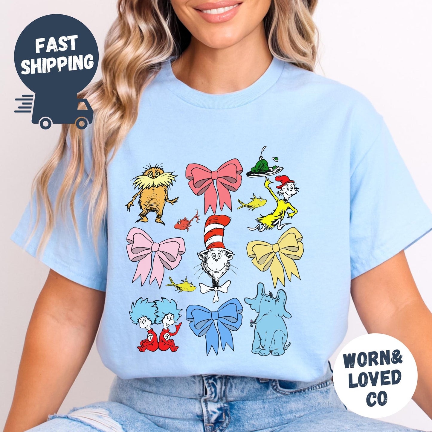 Oh The Places You'll Go When You Read Dr. Seuss Sweatshirt, Gift For Teacher, Girl's Reading Day Outfit, Dr Seuss Birthday Party Tee