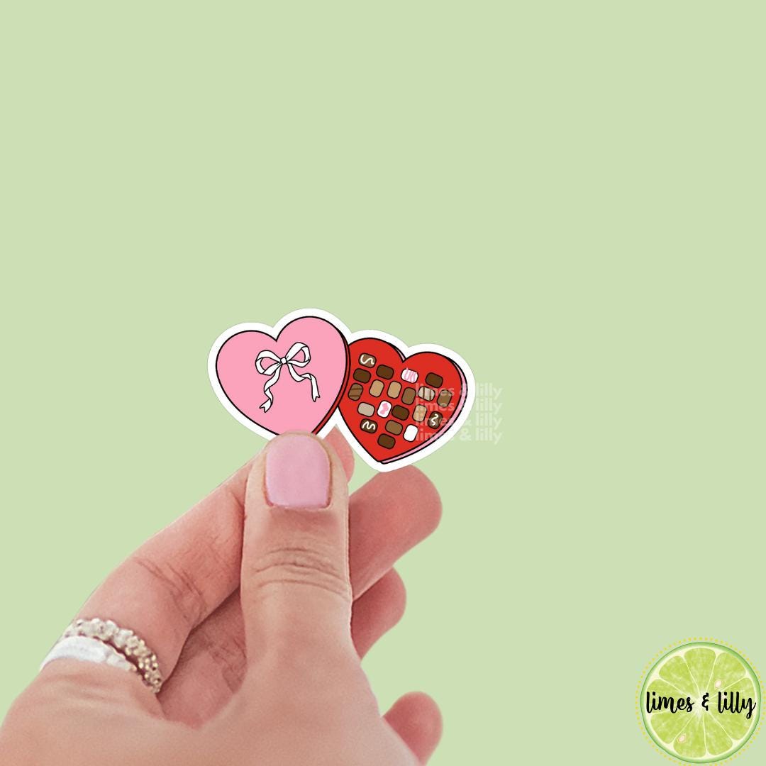 Heart Shaped Box of Chocolates Sticker | Valentine’s Day Sticker | Valentine Sticker | Kindle Stickers | Vinyl Sticker | Laptop |