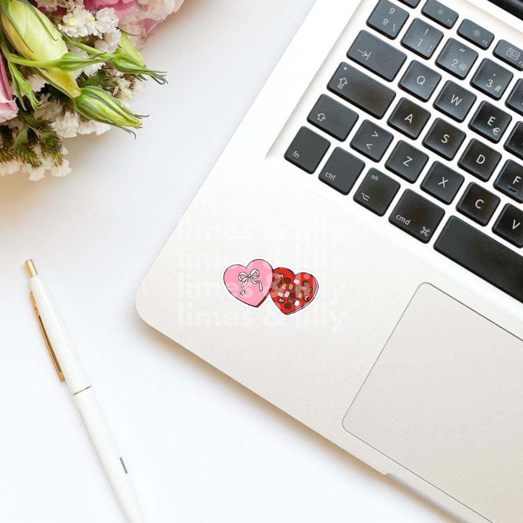 Heart Shaped Box of Chocolates Sticker | Valentine’s Day Sticker | Valentine Sticker | Kindle Stickers | Vinyl Sticker | Laptop |