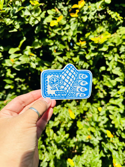 Sardines in a Can | Vinyl Sticker Decal | Water resistant | Foodie sticker