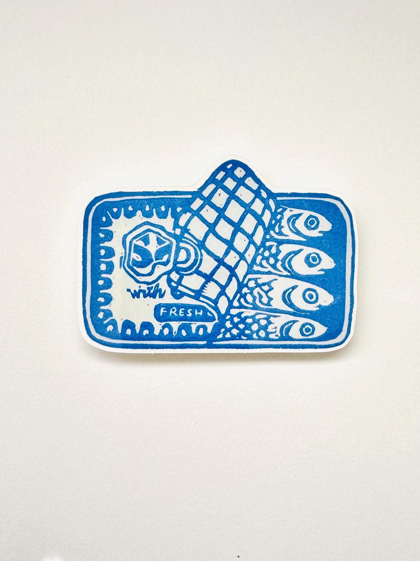 Sardines in a Can | Vinyl Sticker Decal | Water resistant | Foodie sticker