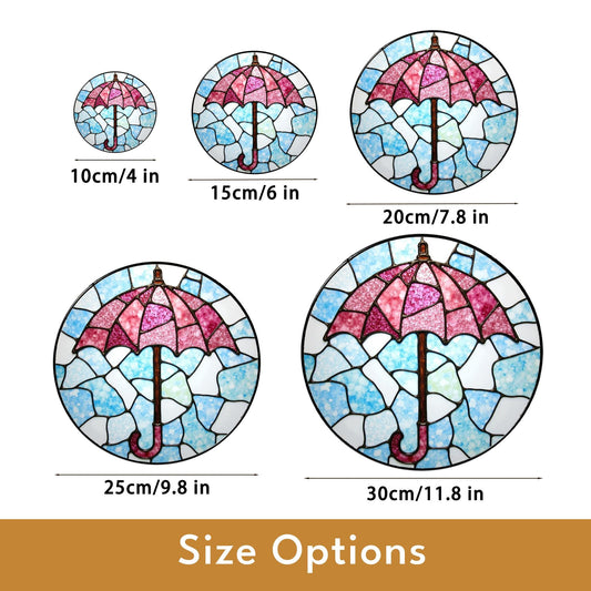 Stained Glass Umbrella Suncatcher Window Hanging Gift for Mom Friend