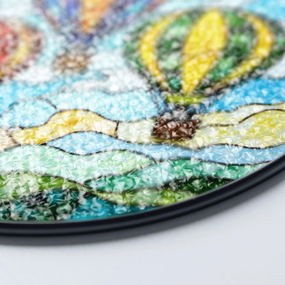 Hot Air Balloon Stained Glass Suncatcher Window Hanging Gift for Travelers Birthday