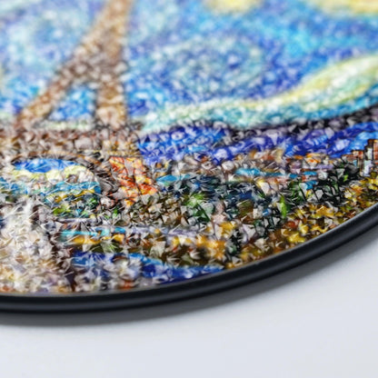 Starry Night Eiffel Tower Suncatcher Window Hanging Gift for Art Lovers