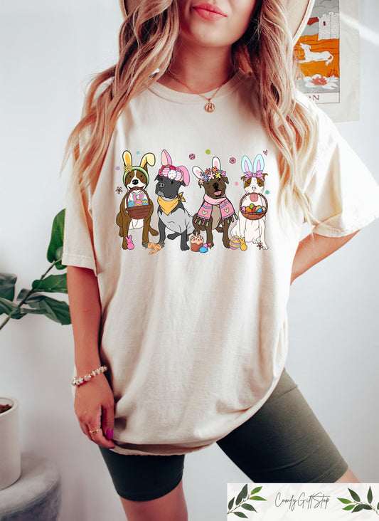 Easter Dogs Cup Sweatshirt, Easter Bunny Tee, Dog Lover Sweater, Easter Dogs Gift, Cute Gift for Dog Lover, Dog Mom Shirt, Easter Graphic