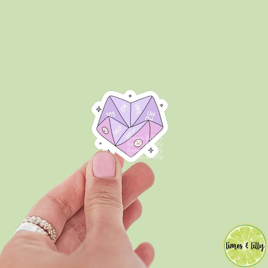 Y2K 90s Cootie Catcher Paper Fortune Teller Vinyl Sticker | Bookish Stickers | Kindle Stickers | Decal | Retro | Nostalgia | Millennials