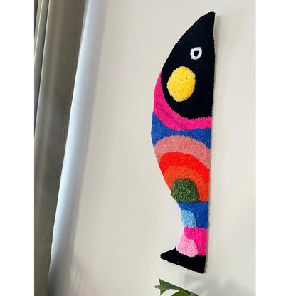 Handmade Colorful Fish Rug: 3D Tufted Acrylic Yarn