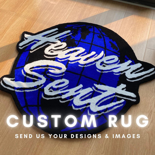 Custom Logo Tufted Rug Design | Personalized Shape Custom Rug | Custom Business Logo Tufted Rugs | Customized Tufting Logo Carpet | Tuft Rug