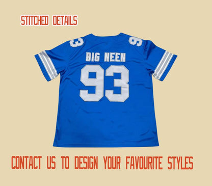 Custom Football jersey,stitched Name Number logo,custom any colors,Team sports uniform,Wedding gift for Men Women youth kid Lions fans bride
