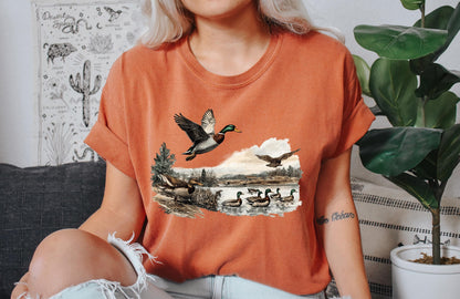 Comfort Colors ® Retro Mallard Ducks Shirt, Ducks Fall Sweatshirt, 90s Waterfowl Duck Hoodie, Retro Duck Shirt, Duck Hunting Crewneck