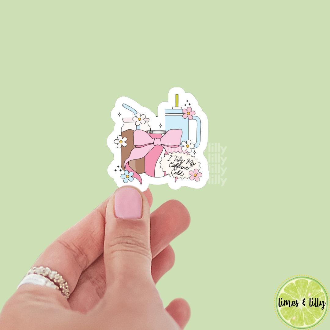 I Take My Caffeine Cold Vinyl Sticker | Vinyl Decal | Kindle Stickers | Bookish Stickers | Water Bottle Sticker