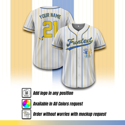 Personalized Name World Down Syndrome Awareness Baseball Jersey, Custom Color World Down Syndrome Day Jersey, Down Syndrome Awareness Gift
