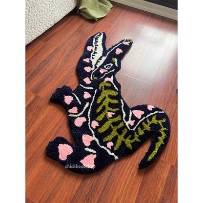 Handmade Tufted Crocodile Rug: Funky Animal Rug