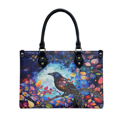 Ladies PU handbag With a Mystical Crow, PU Handbag, Women's Shoulder Bag, Shoulder Bag, Ladies Work Bag, Elegant Handbag, Versatile Bag