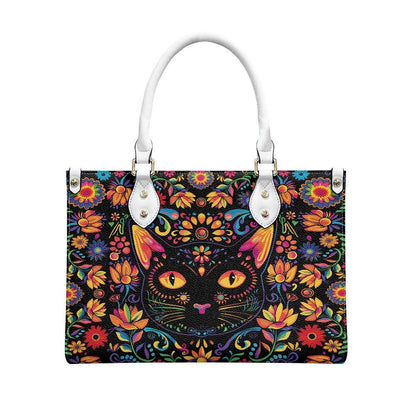 Ladies PU handbag With a Mystical Cat, PU Handbag, Women's Shoulder Bag, Shoulder Bag, Ladies Work Bag, Elegant Handbag, Versatile Bag