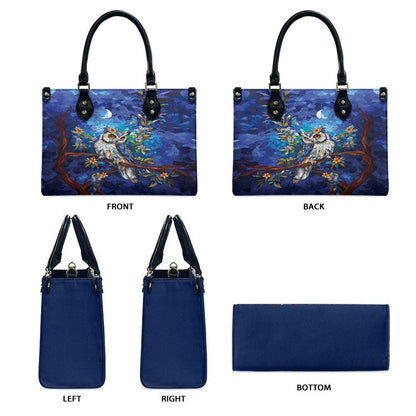 Ladies PU handbag With Owl on a tree, Women's Shoulder Bag, Everyday handbag, Ladies Work Bag, Elegant Handbag, Versatile Bag