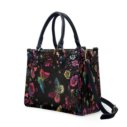 Ladies PU handbag With Colourful Butterflies, PU Handbag, Women's Shoulder Bag, Shoulder Bag, Ladies Work Bag, Elegant Handbag,Versatile Bag