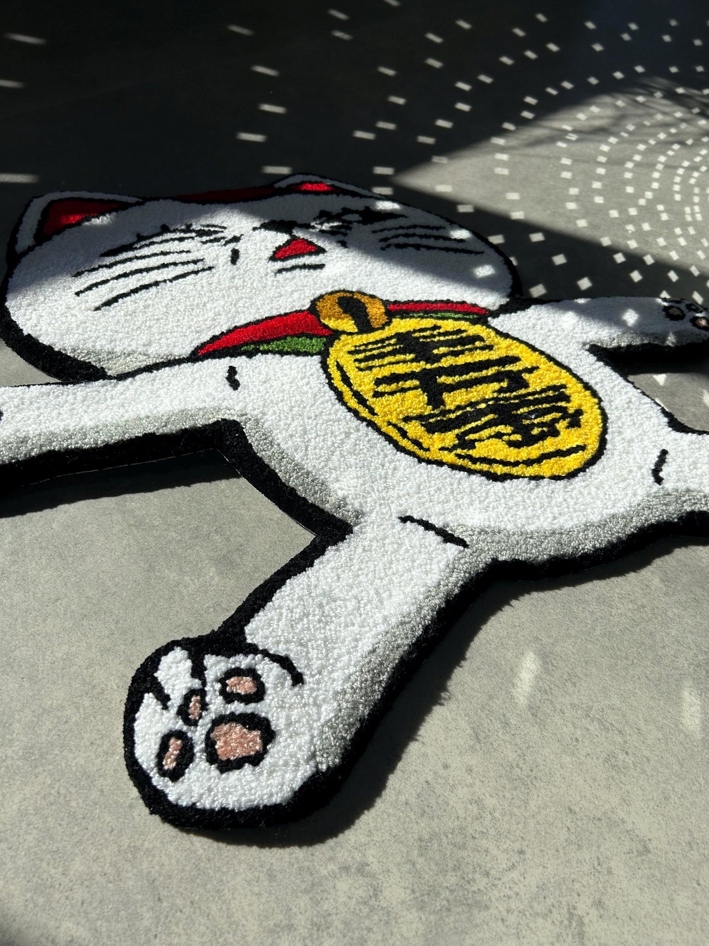 Handmade Lucky Cat Rug, 3D carpet, Anime Home Decor