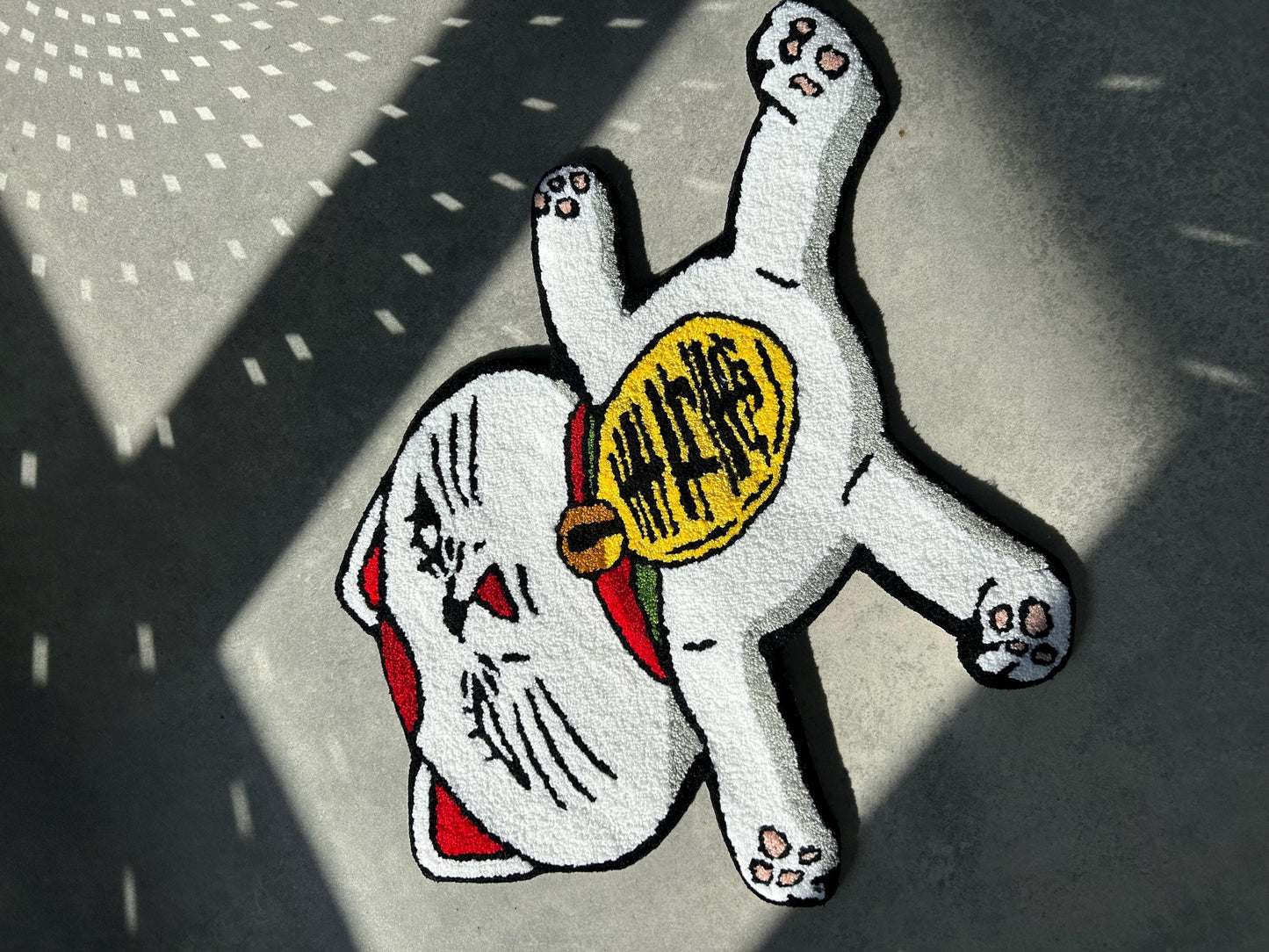 Handmade Lucky Cat Rug, 3D carpet, Anime Home Decor