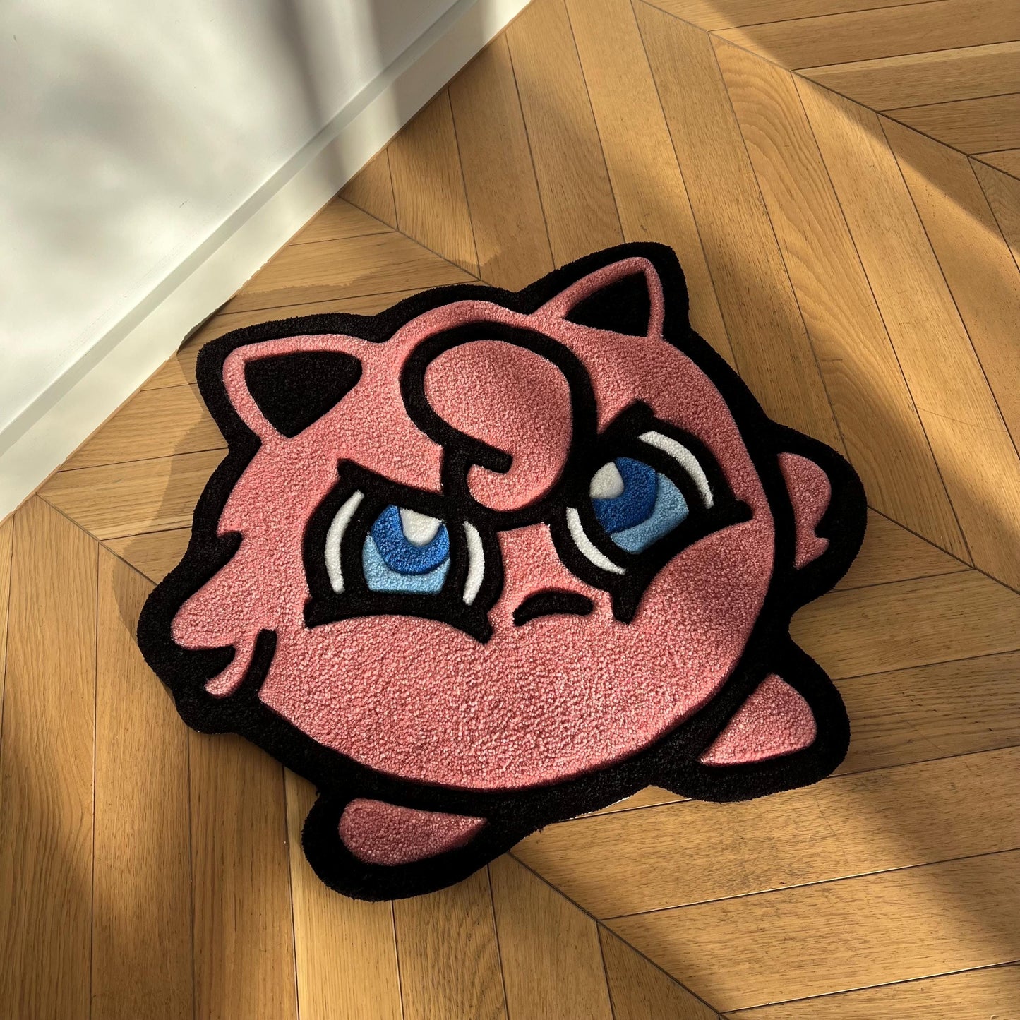 Pink Cute Handmade Tufted Rug - Perfect Gift for Kids, Friends and Cartoon Fans