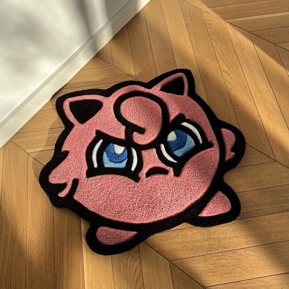 Pink Cute Handmade Tufted Rug - Perfect Gift for Kids, Friends and Cartoon Fans