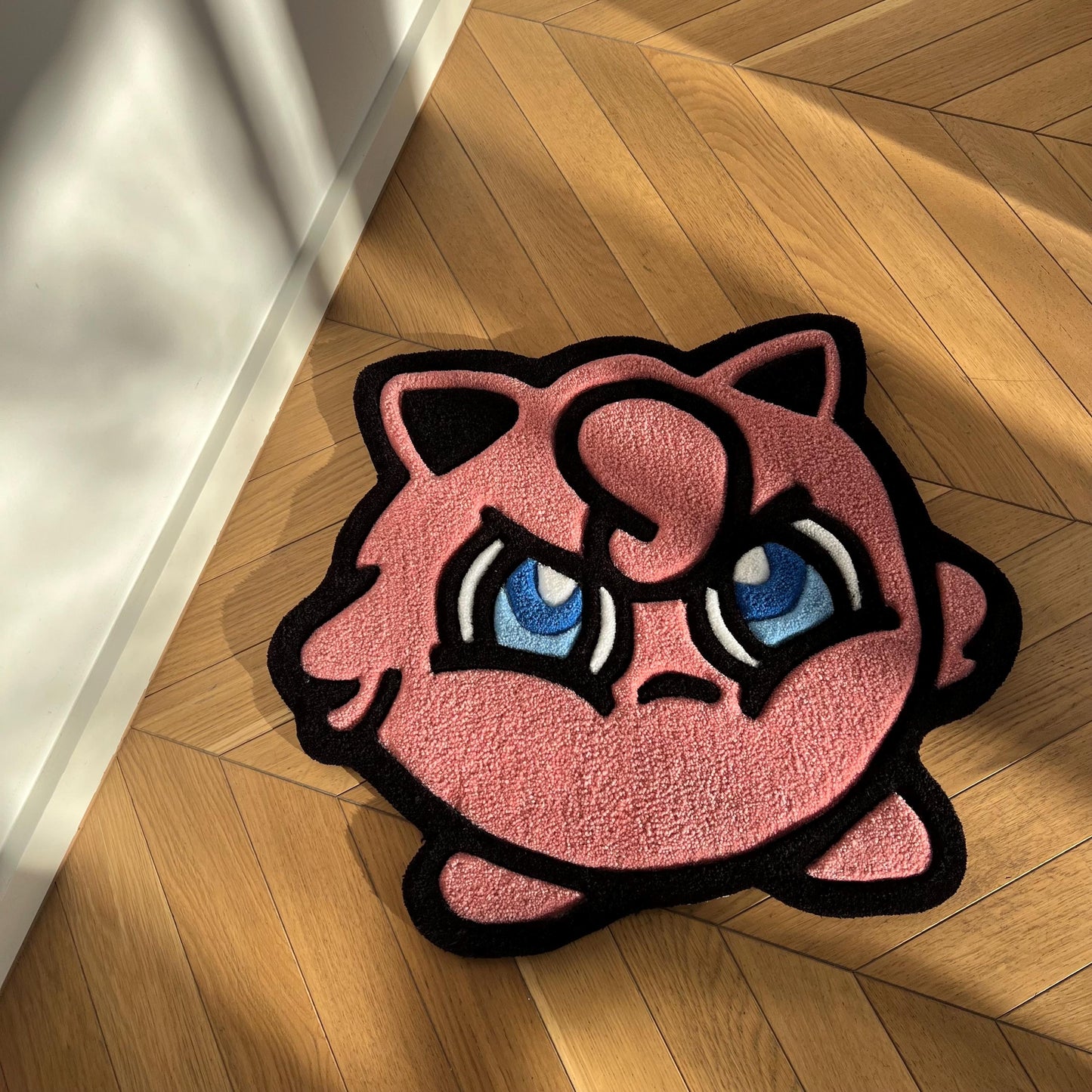 Pink Cute Handmade Tufted Rug - Perfect Gift for Kids, Friends and Cartoon Fans