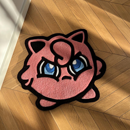 Pink Cute Handmade Tufted Rug - Perfect Gift for Kids, Friends and Cartoon Fans