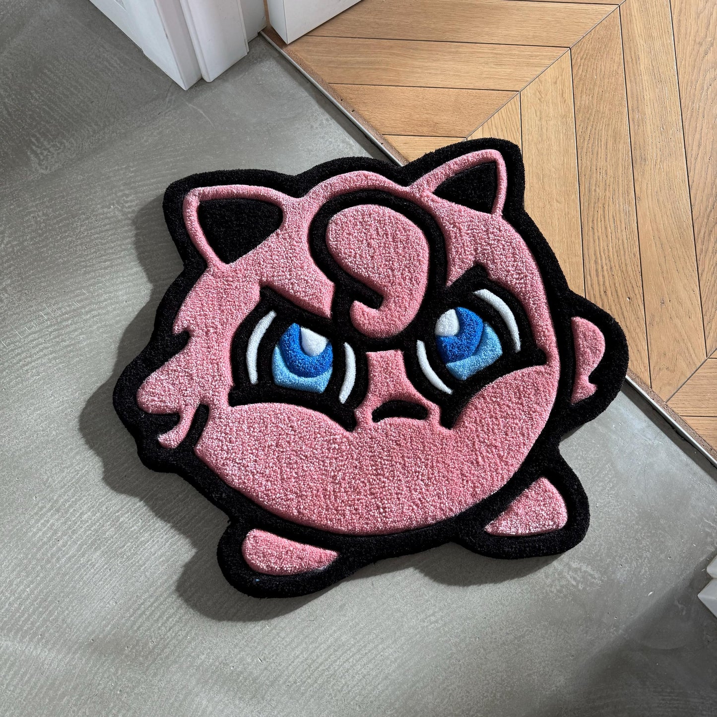 Pink Cute Handmade Tufted Rug - Perfect Gift for Kids, Friends and Cartoon Fans
