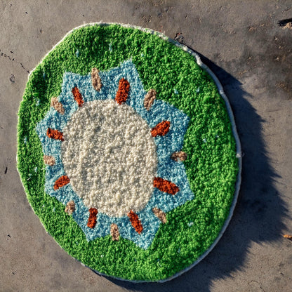 KiwiTufted Rug,Hand Tufted Fruit Rug,Custom Rug,Handmade Rug,Kitchen Rug,Area Rug,Home Decor,Living Room Rug,Cool Rug,Modern Rug,Green Rug