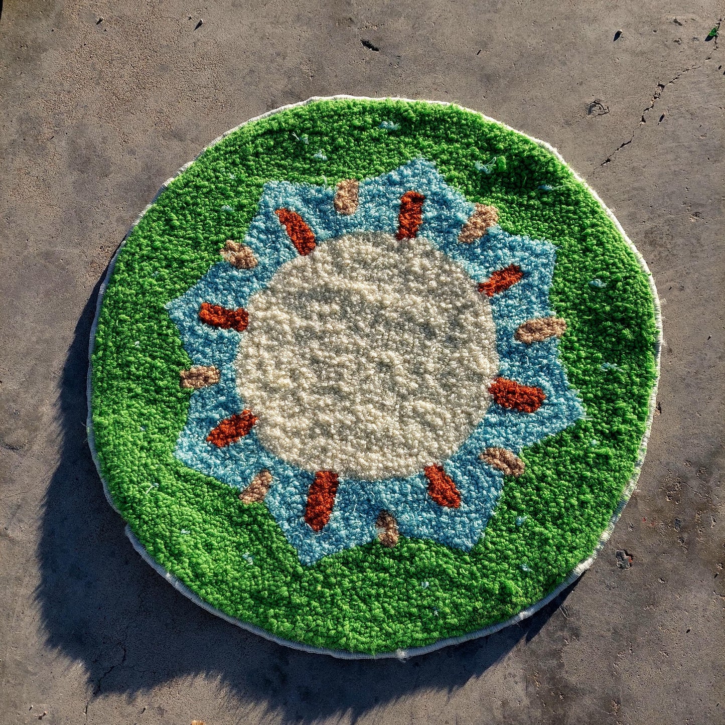 KiwiTufted Rug,Hand Tufted Fruit Rug,Custom Rug,Handmade Rug,Kitchen Rug,Area Rug,Home Decor,Living Room Rug,Cool Rug,Modern Rug,Green Rug