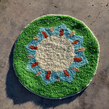 KiwiTufted Rug,Hand Tufted Fruit Rug,Custom Rug,Handmade Rug,Kitchen Rug,Area Rug,Home Decor,Living Room Rug,Cool Rug,Modern Rug,Green Rug