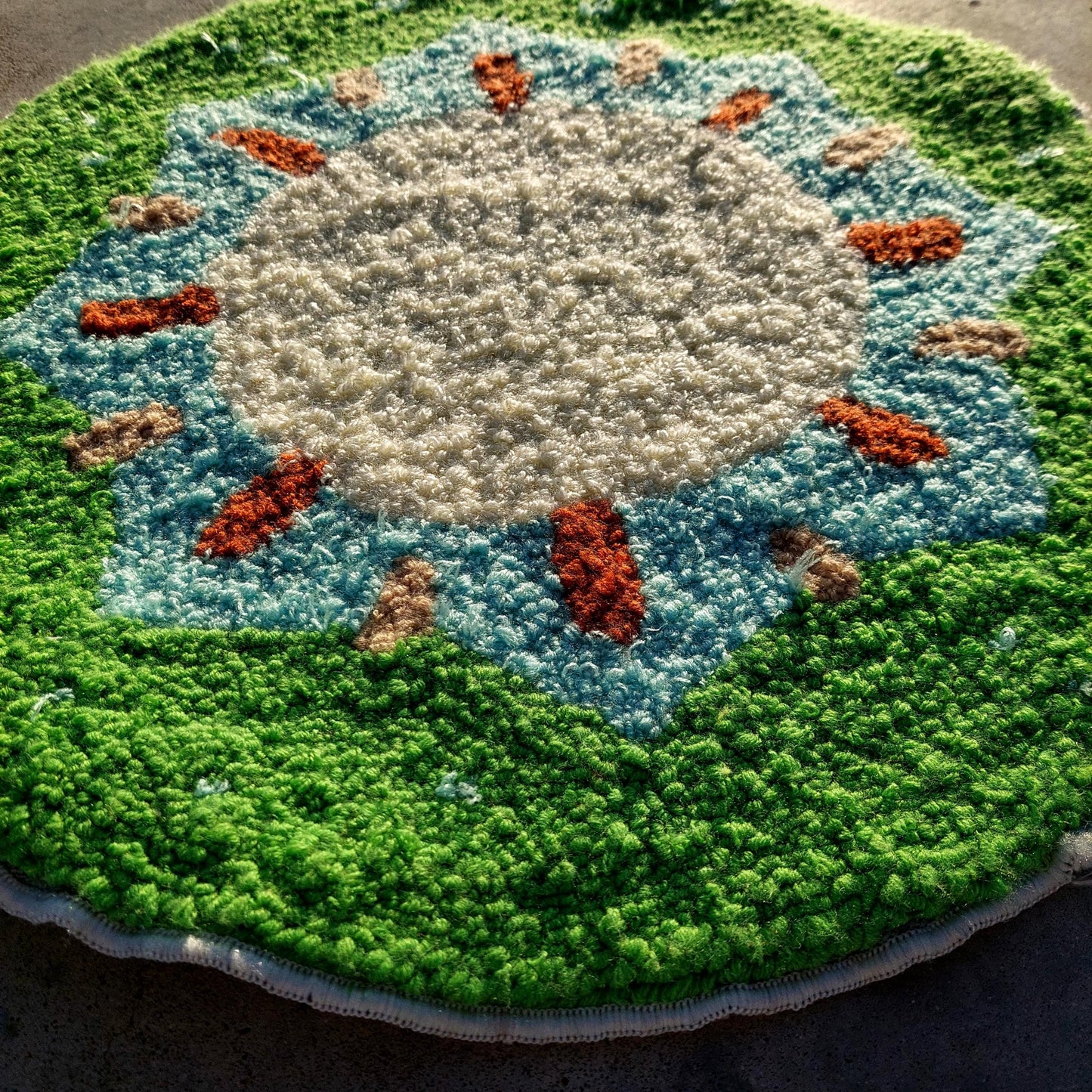 KiwiTufted Rug,Hand Tufted Fruit Rug,Custom Rug,Handmade Rug,Kitchen Rug,Area Rug,Home Decor,Living Room Rug,Cool Rug,Modern Rug,Green Rug